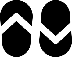 2 Sandalssvg Sticker Outline Svg File, Free Vectors File